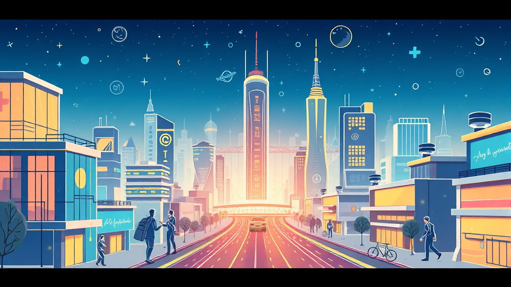 AI 헬스케어: 정밀 의료와 엠비언트 헬스케어 (illustration 스타일)