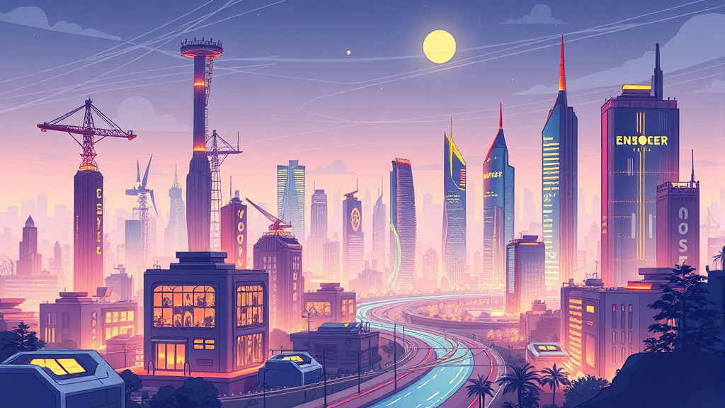 사업 분석 및 성장 동력 (illustration 스타일)