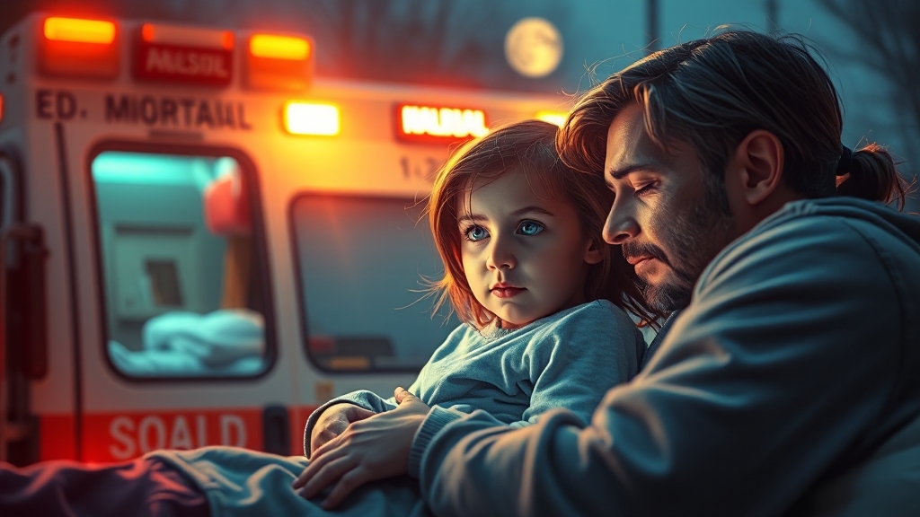 소아 응급 상황 대처 및 주의사항 (realistic 스타일)