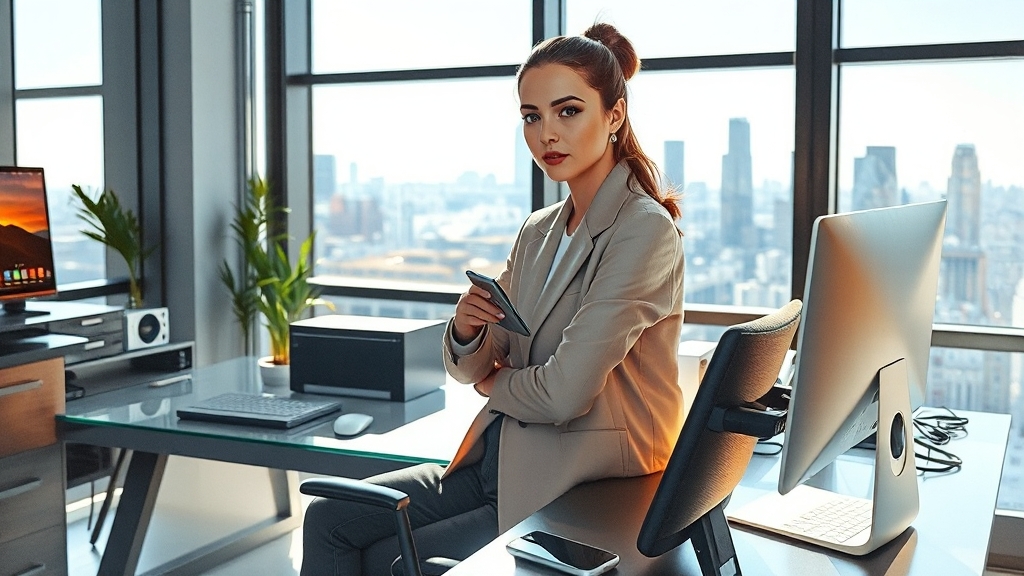 1인 창업가를 위한 AI 솔루션 (realistic 스타일)