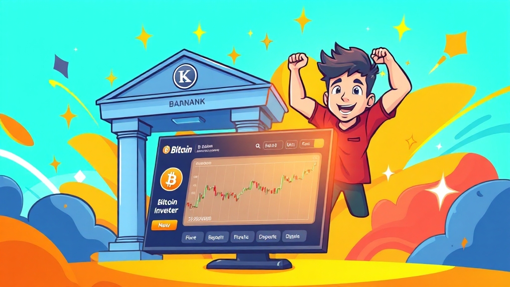 업비트, 비트코인 시작하기 (cartoon 스타일)