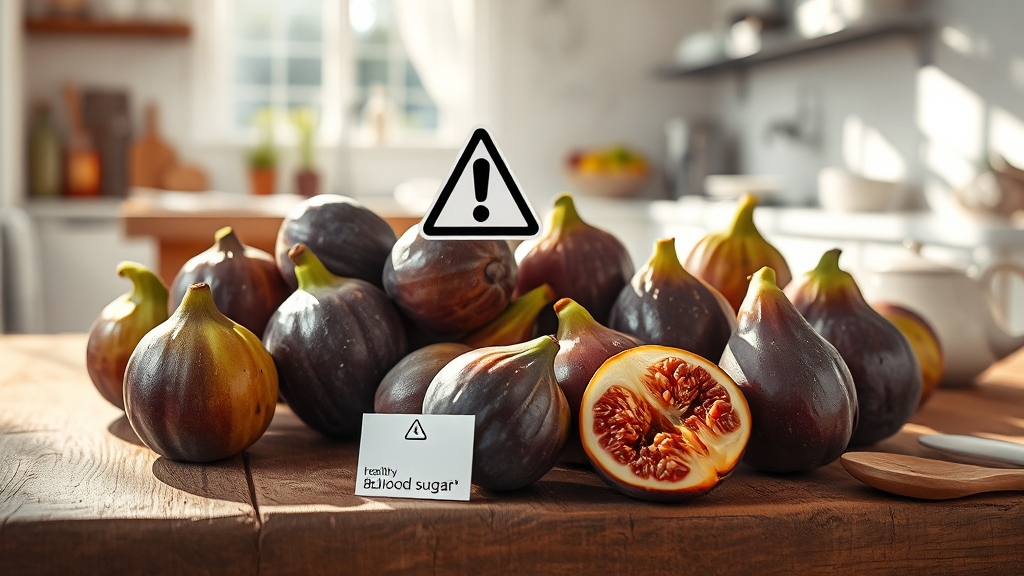 무화과 섭취 시 주의사항 및 권장량 (realistic 스타일)