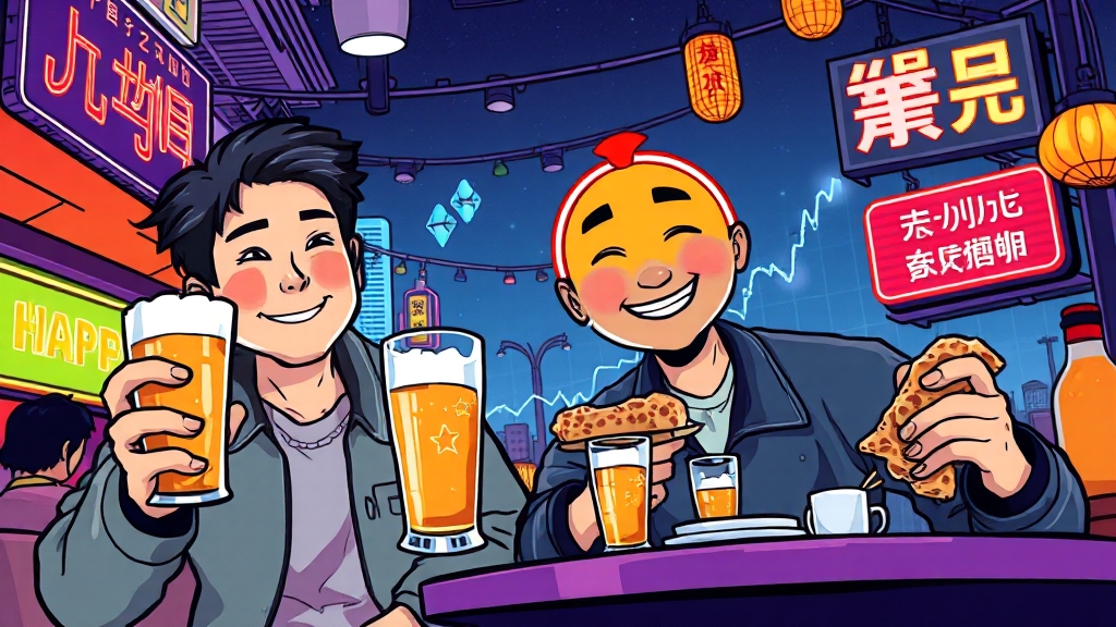 제주맥주 주가 급등 배경 (cartoon 스타일)