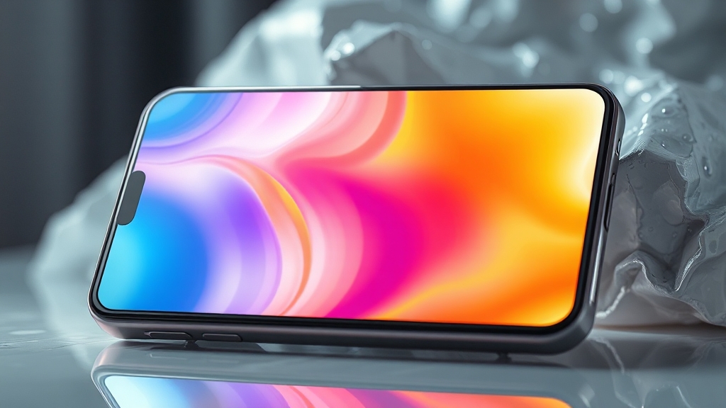 주름 없는 디스플레이 혁신 (realistic 스타일)