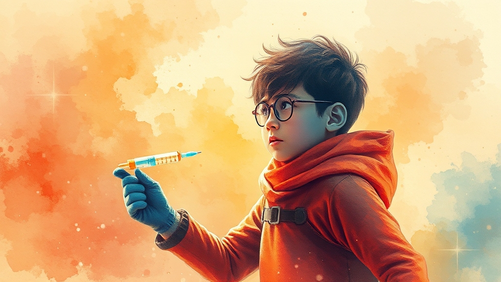 독감과 감기 차이 및 예방 (watercolor 스타일)