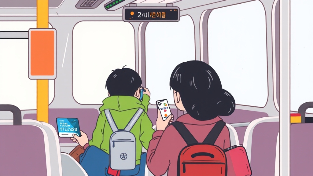 The 경기패스 신청 방법 (cartoon 스타일)