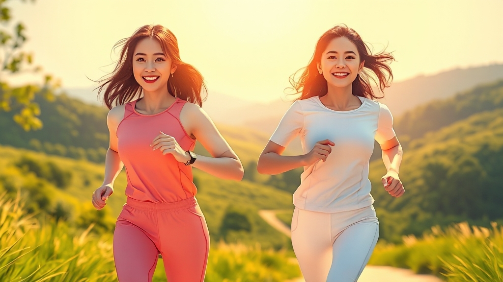 끈끈한 우정, 함께하는 러닝 (illustration 스타일)