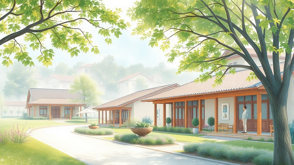 삼성 노블카운티: 기본 정보와 시설 둘러보기 (watercolor 스타일)