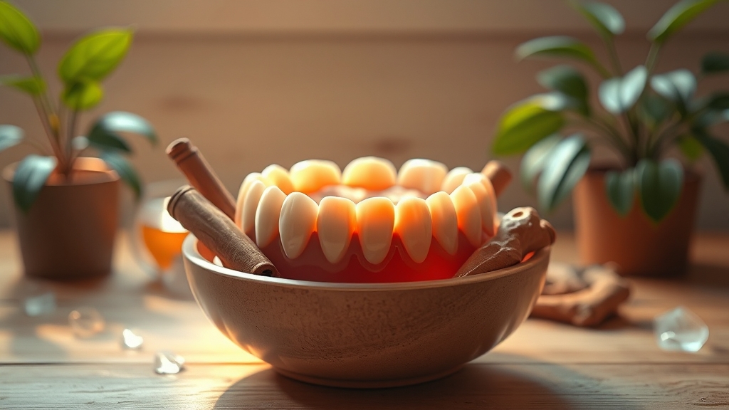 시린이 완화 전통 민간요법 (realistic 스타일)