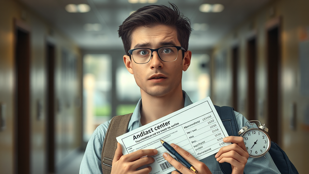 논술고사, 이것만 확인! (realistic 스타일)