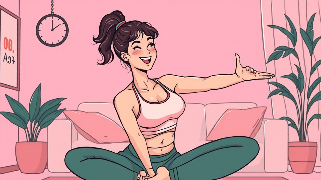 홈트, 꾸준히 하는 꿀팁! (illustration 스타일)