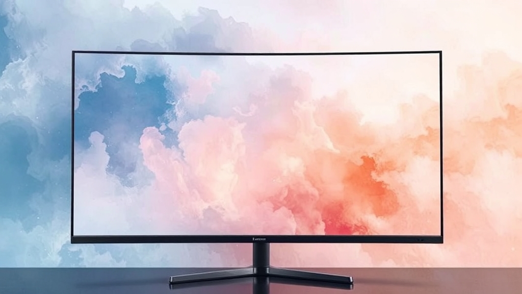 QHD 모니터의 장점 (watercolor 스타일)