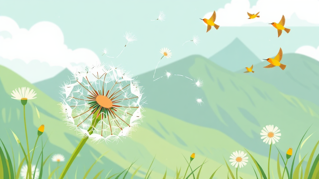 지친 마음에 건네는 따뜻한 봄날의 편지 (cartoon 스타일)