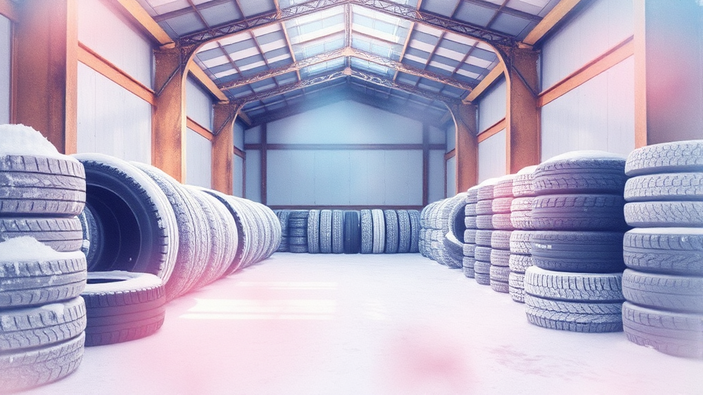 윈터타이어 보관법 (watercolor 스타일)