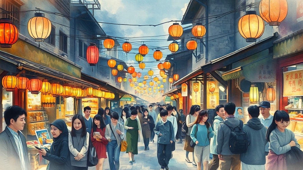 모란시장 최신 정보 변화 (watercolor 스타일)