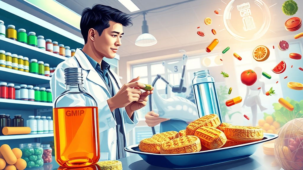 영양제 복용 시 주의사항 (illustration 스타일)