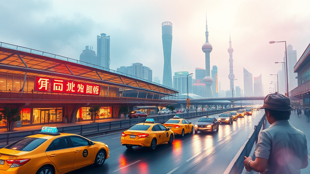 상하이 교통 완벽 정리 (watercolor 스타일)