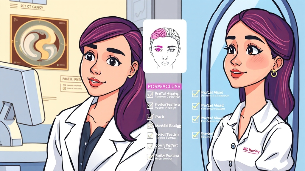 시술 전 체크리스트: 준비 & 상담 (cartoon 스타일)