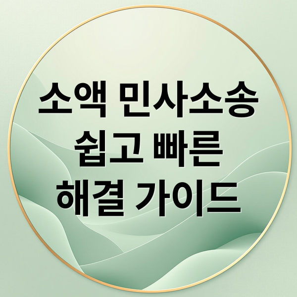 소액 민사소송
쉽고 빠른
해결 가이드 (소액 민사소송 비용 납부방법 절차)