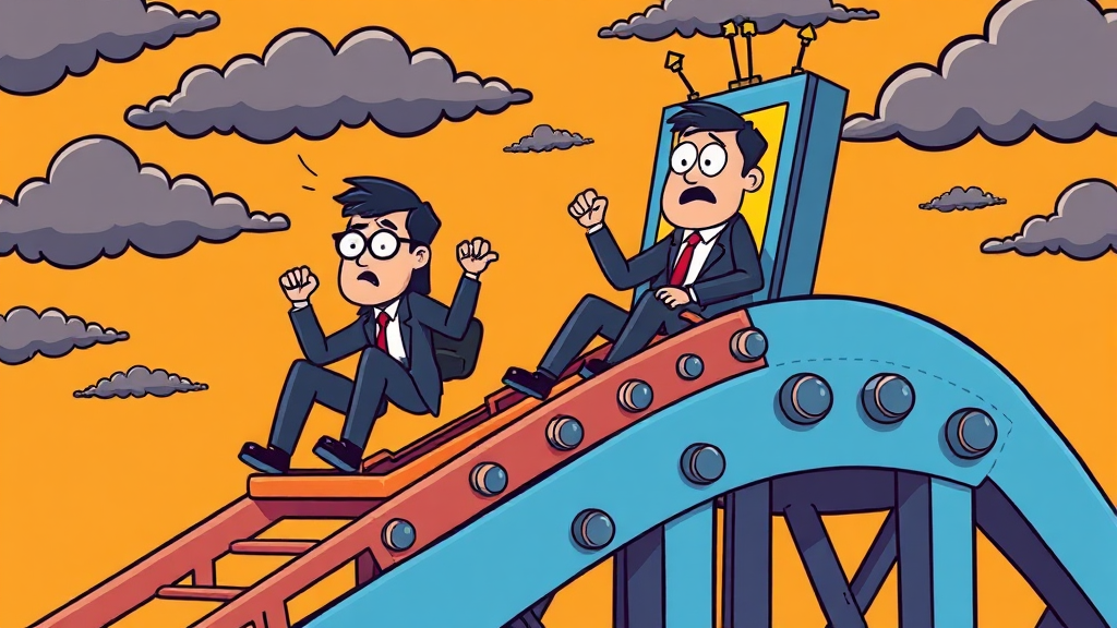 주가, 왜 이렇게 흔들릴까? (cartoon 스타일)