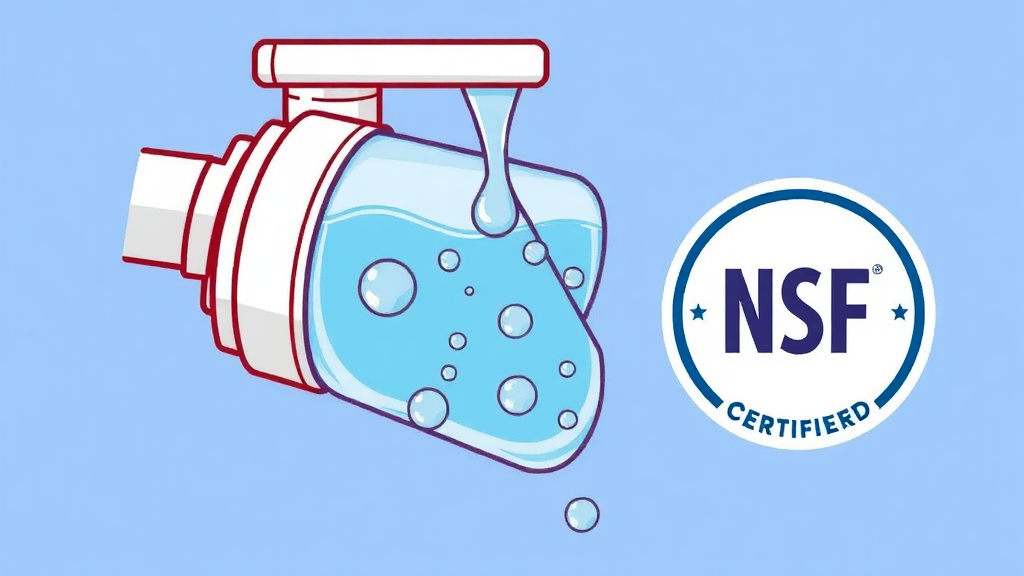 NSF 인증 종류별 의미 (cartoon 스타일)