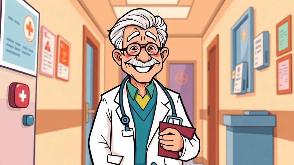 의료 급여: 의료비 지원 (cartoon 스타일)