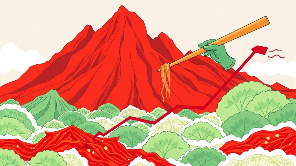 김치 무역, 적자 심화? (illustration 스타일)