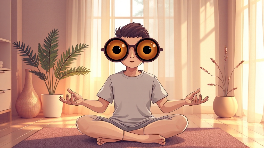 눈 밑 떨림 예방 생활 습관 (illustration 스타일)
