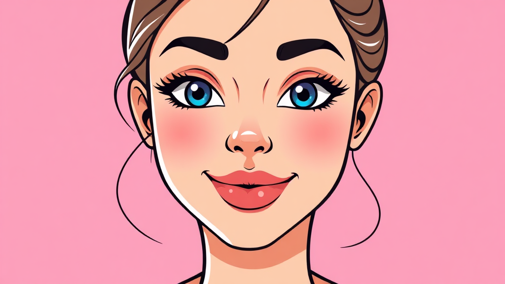 피부 탄력 및 건강 개선 효과 (cartoon 스타일)