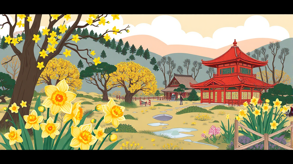 화담숲 수선화 축제 예약 방법 완벽 가이드 (illustration 스타일)