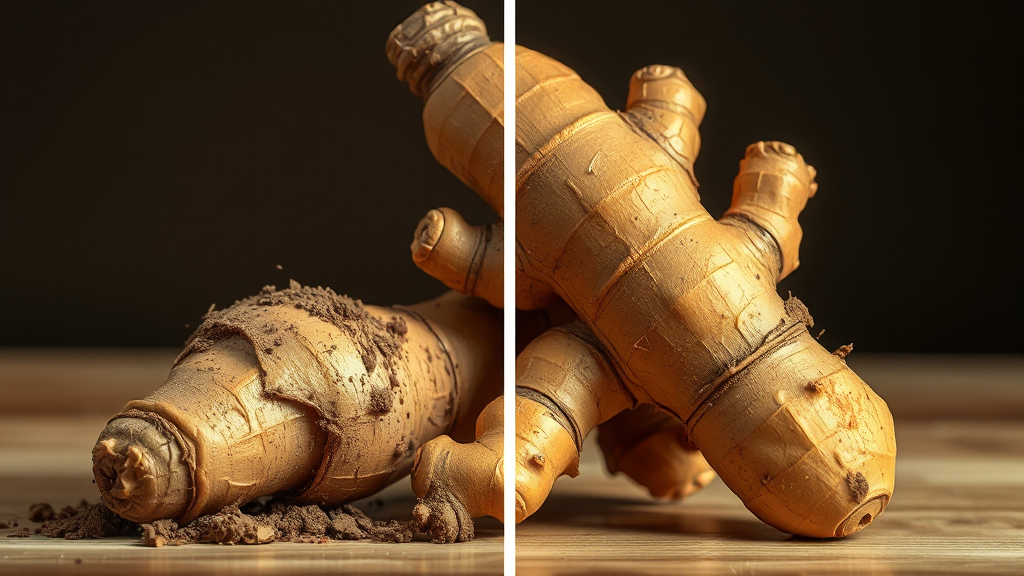 생강 손질, 맛있는 생강청의 첫걸음! (realistic 스타일)