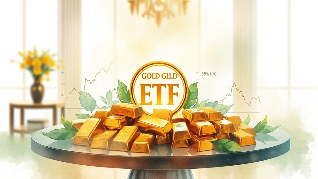 금 ETF 포트폴리오 활용법 (watercolor 스타일)