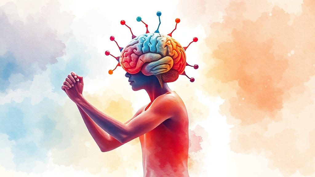 운동 중 생성되는 식욕 억제 물질, 락페 (watercolor 스타일)