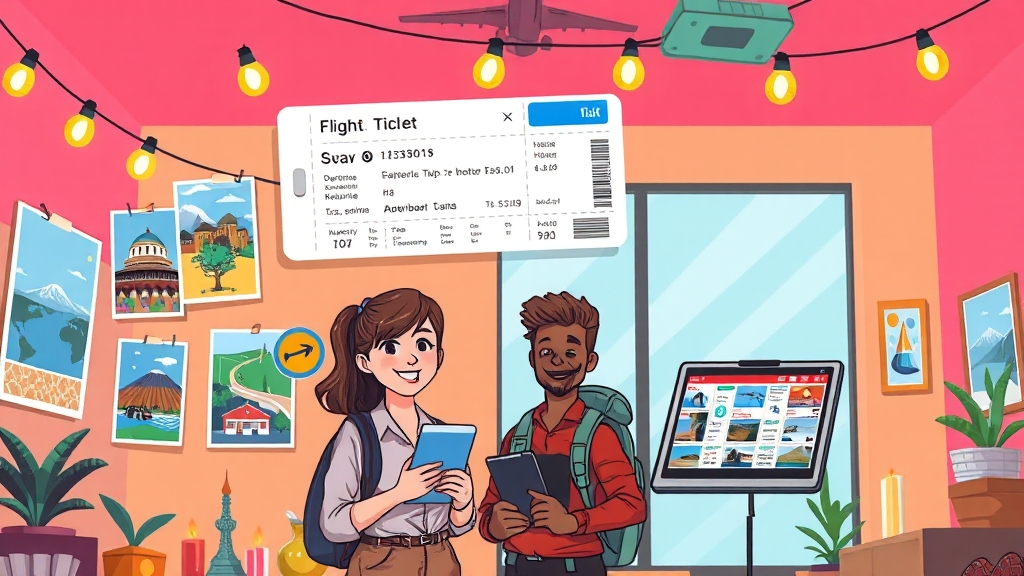 5월, 해외여행 예약 전쟁? (cartoon 스타일)