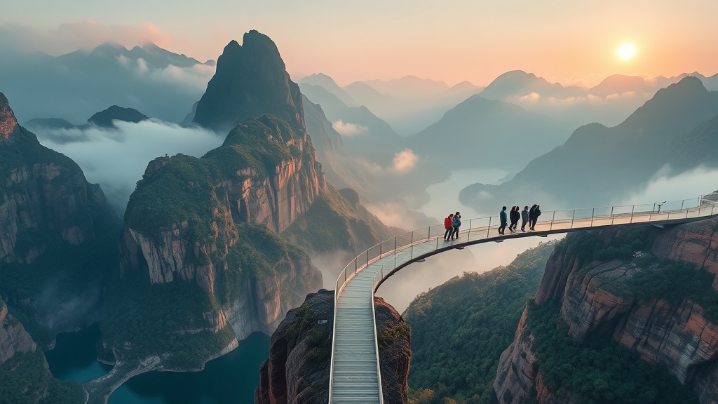 장가계 여행, 이렇게 떠나세요! (realistic 스타일)