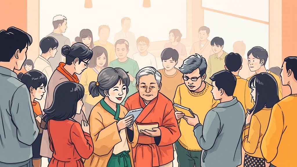 시민 맞춤형 평생교육 운영 (cartoon 스타일)