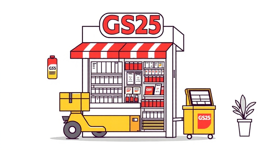 GS25 반값택배 예약 및 접수 (illustration 스타일)