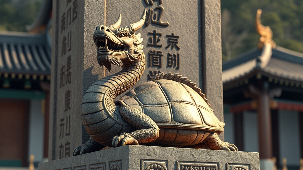 탑비, 그 아름다운 구조 (realistic 스타일)