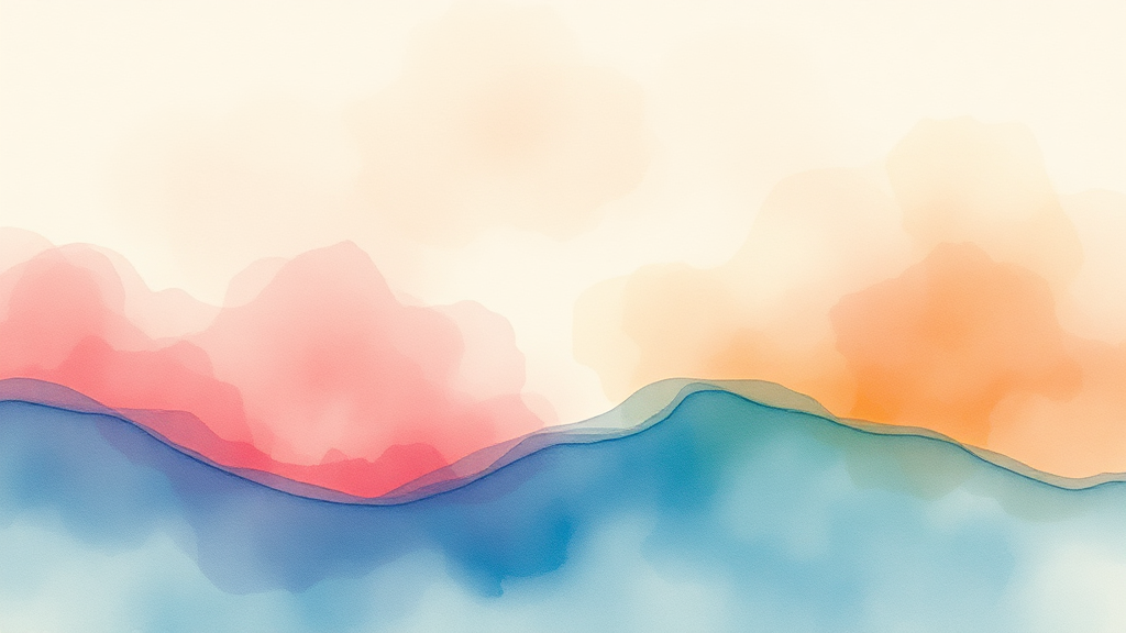 투자자 심리, 투자 동향 분석 (watercolor 스타일)