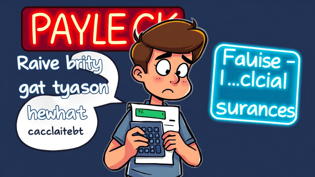 알바 4대보험 월급 공제액 계산 (cartoon 스타일)