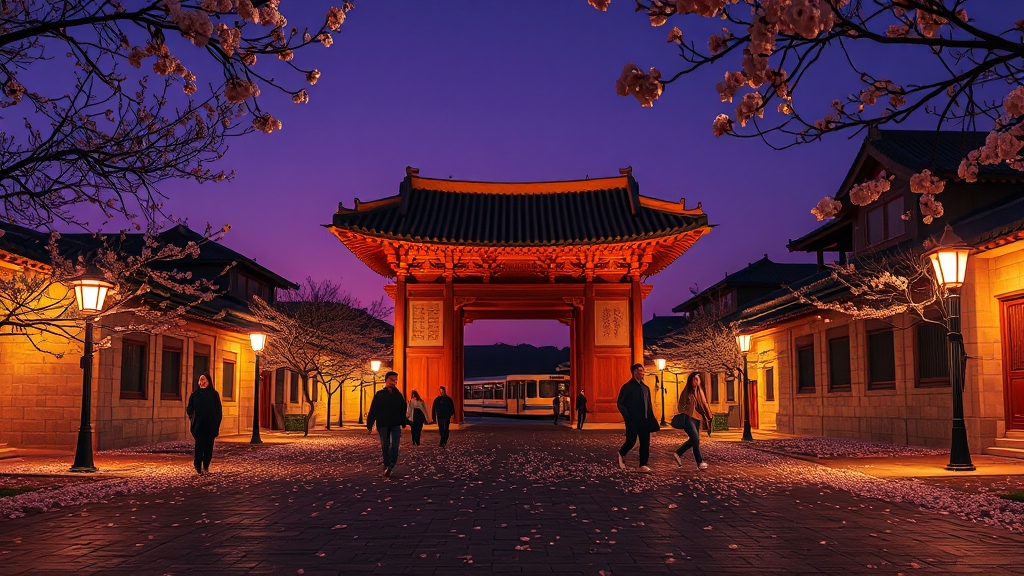 경복궁 야간개장 관람 팁 (realistic 스타일)