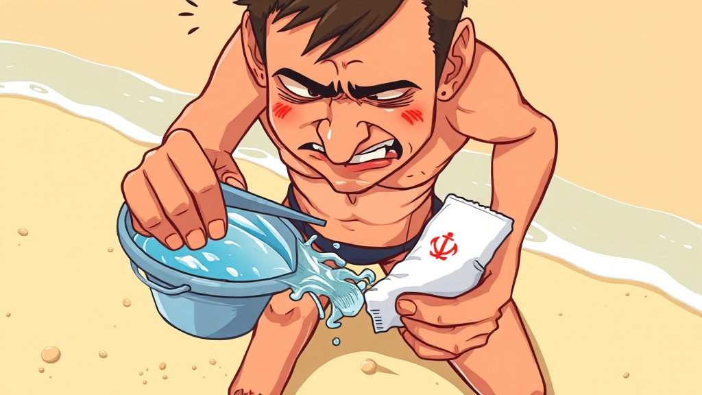 절대 금지! 해파리 쏘임 대처법 (cartoon 스타일)