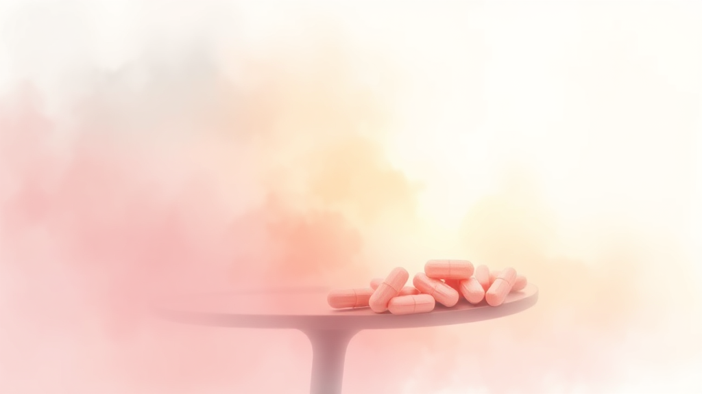 위고비 알약 복용법 (watercolor 스타일)