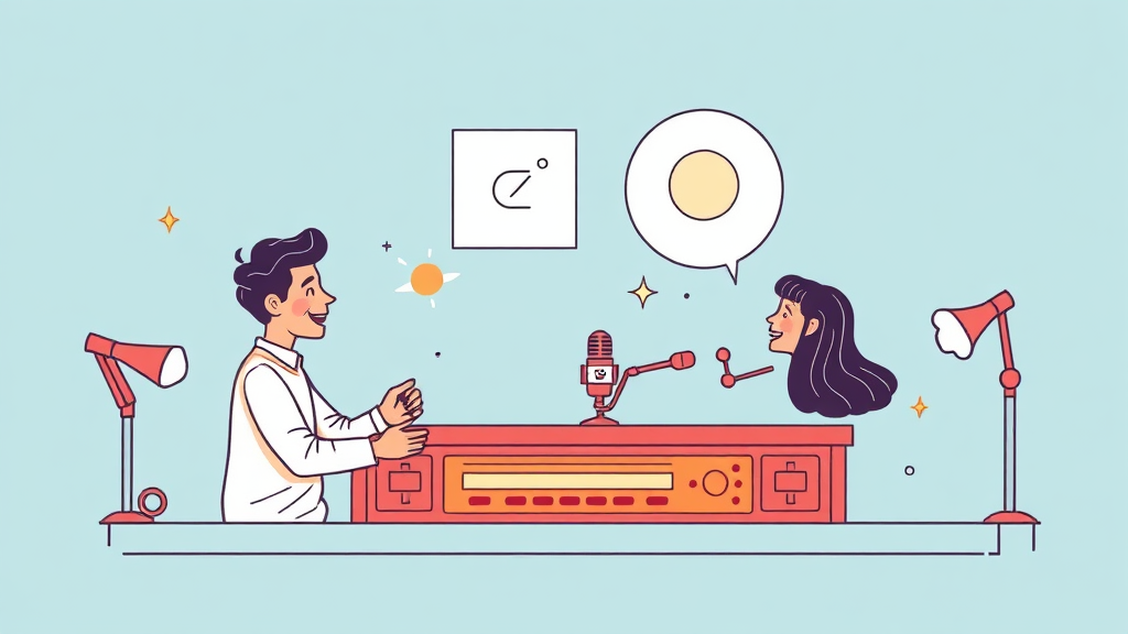 실시간 청취 및 방송 참여 (illustration 스타일)