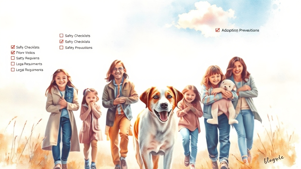 입양 절차 및 주의사항 (watercolor 스타일)