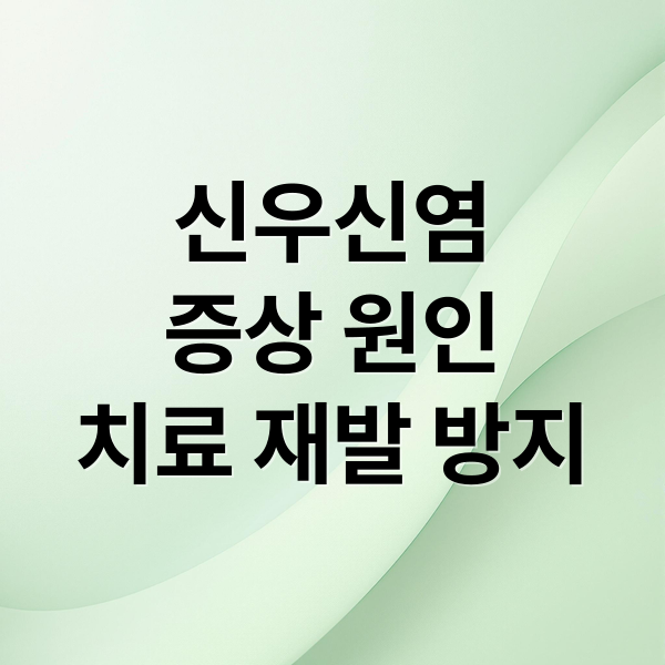 신우신염
증상 원인
치료 재발 방지 (신우신염 증상)