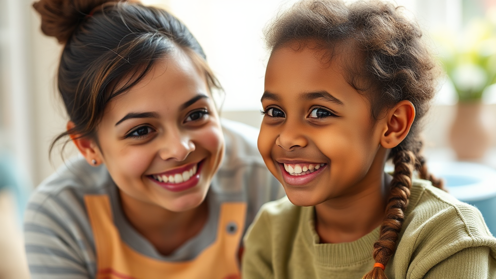 아이돌봄 서비스 신청 방법 (realistic 스타일)