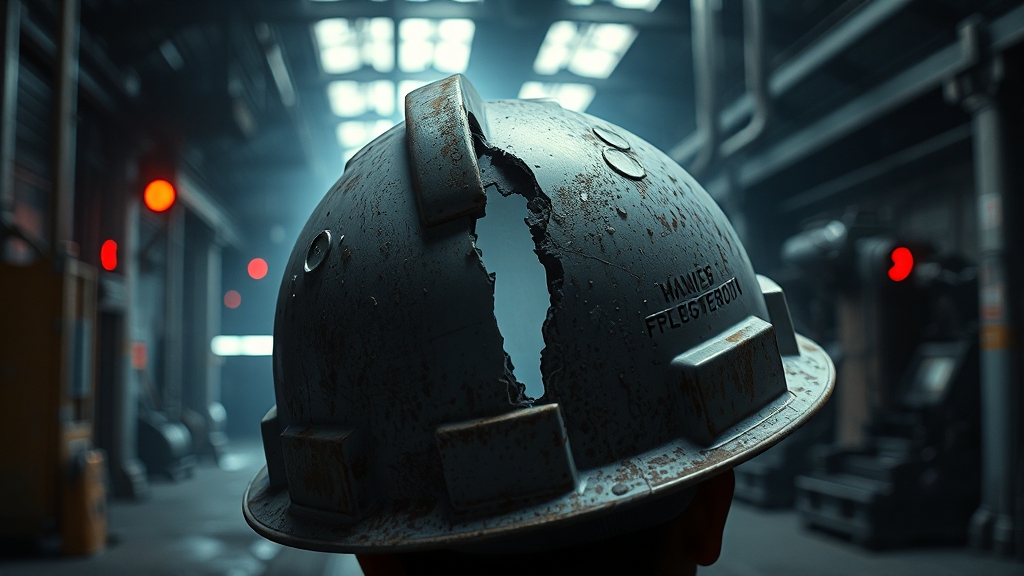 공공기관 산재 사망 심각한 현황 (realistic 스타일)