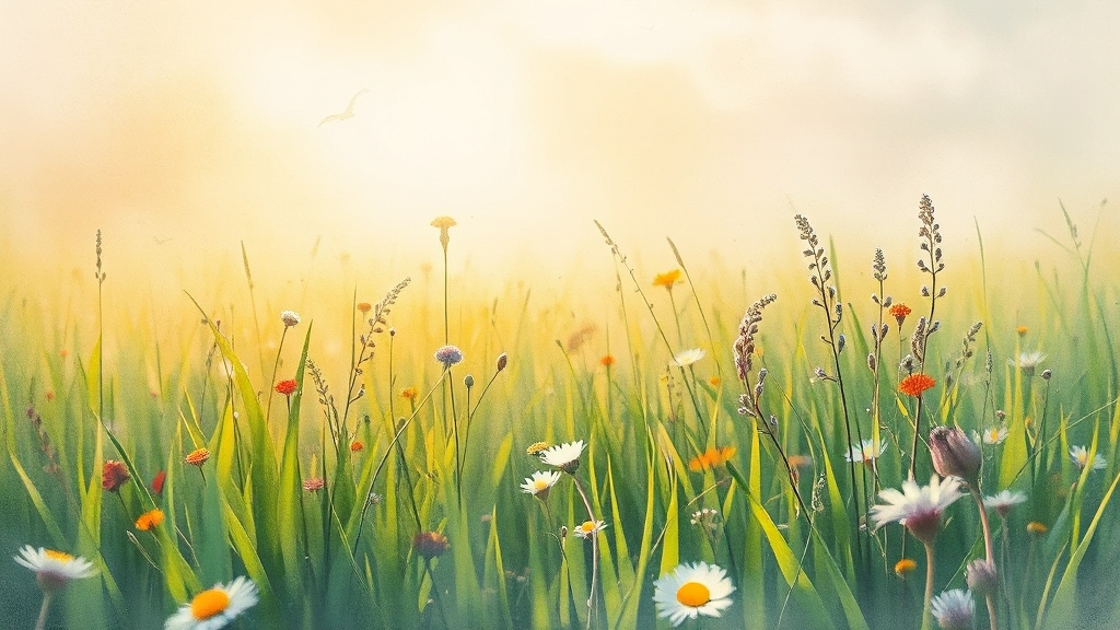 건강한 식탁, 참깨 재배로 시작하세요! (watercolor 스타일)