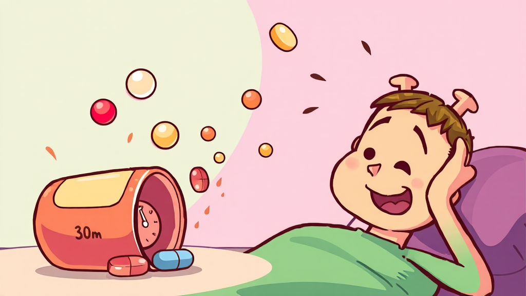 타이레놀 효과 발현 & 지속 시간 (cartoon 스타일)